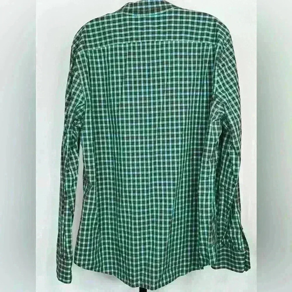 Vince Men’s Plaid Long Sleeve Button-Down Dress Shirt Brown and Green Size XL - Picture 6 of 6